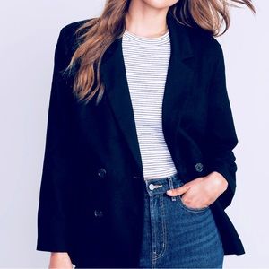 Adolfo Studio Woman’s Navy Blue Double Breasted Classic Blazer Sz 6L
